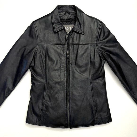 Wilsons Leather Women's Trinsulate Insulation Black Leather Jacket Size - M - Picture 2 of 11